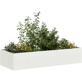 vidaXL Pflanzkübel 200 x 40 x 80 cm Weiß