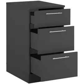 XXXLutz Xxxl Mehrzweckschrank, Anthrazit, Metall, 3 Schubladen, 50x93x68 cm, Made in EU, erweiterbar, stehend, Waschküche, Mehrzweckschränke