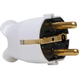 Kopp 175702000 Kunststoffschutzkontakt- stecker IP20 2 Schutzkontaktsysteme, für Kabelquerschnitt bis 3x1,5mm2, Farbe: arktisweiß - 50 Stück
