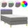 vidaXL Boxspringbett 100 x 200 cm Dunkelgrau
