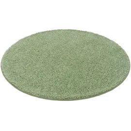 Snapstyle Milano Hochflorteppich Ø 100 cm Mintgrün