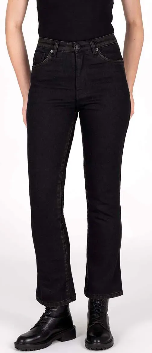 Knox Cartmel Kick Flare, Jeans Damen - Schwarz - Kurz M