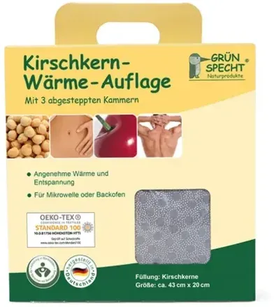 Grünspecht Kirschkernkissen mit 3 Kammern