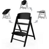 Cybex Gold CLICK & FOLD 4in1-Set, Mitwachsend, Ab Geburt bis 99 Jahre, Inkl. Bouncer Baby-Set und Tablett, Buchenholz/Baumwolle/Kunststoff, Stunning Black