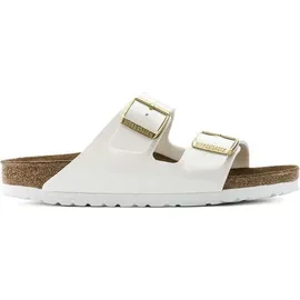Birkenstock Arizona Birko-Flor Lack schmal patent white 37