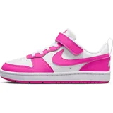 Nike Court Borough Low Recraft (Ps) Sneaker, White/Laser Fuchsia, 32 EU - 32 EU