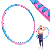 Hop-Sport Hula Hoop Reifen Erwachsene mit 48 Massagenoppen und Magneten - Hoola Hoop zum Abnehmen – Bauchtrainer mit 8 verstellbaren Teilen, 103cm Durchmesser