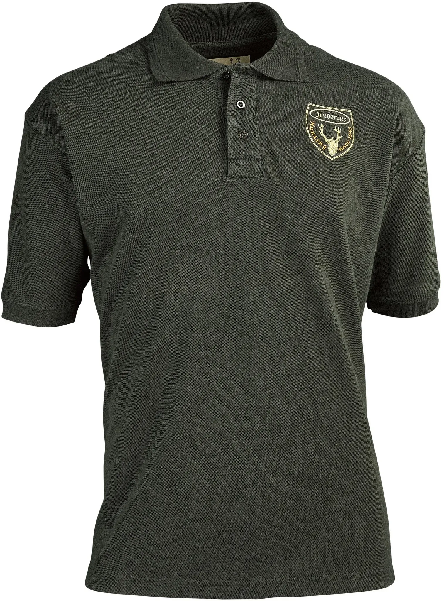 Hubertus Herren-Poloshirt Piqué, dunkeloliv, XXL
