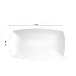 Saturnia Tokio Uni Rechteckplatte 30x18cm * - weiß -