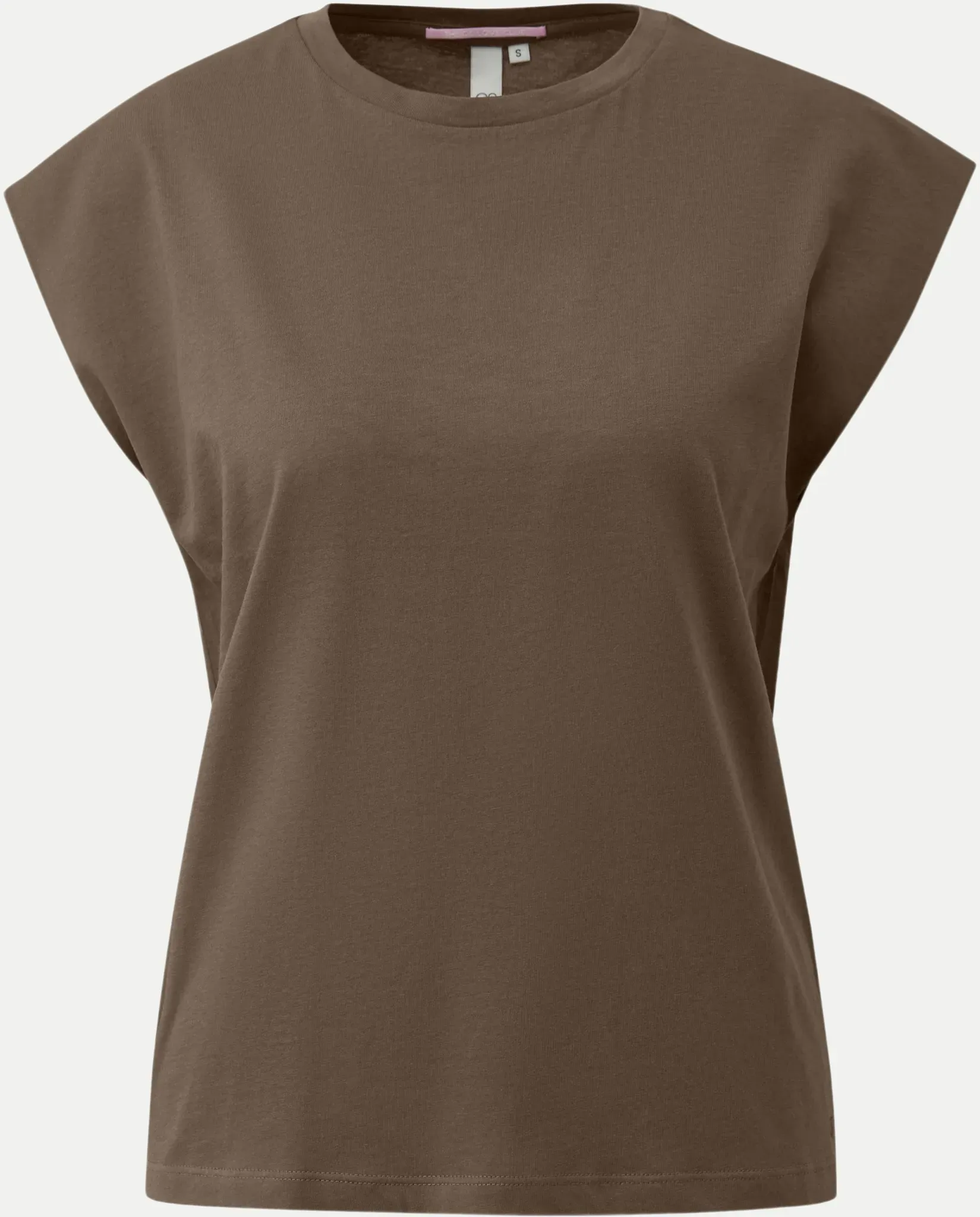 T-Shirt mit überschnittener Schulter Braun M
