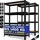 Masko Lagerregal 2er-Set Metall 80 cm x 160 cm x 40 cm schwarz