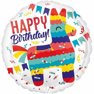 ABC18 Folienballon "Happy Birthday" Pinata Party S40 | Ø 45 cm
