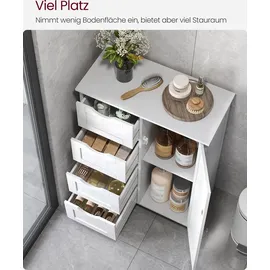 VASAGLE Badezimmerschrank 30 x 55 x 82 cm Weiß