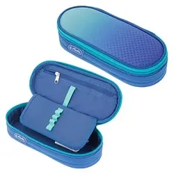 herlitz Schlampermäppchen befüllt Dip Dye blau/türkis
