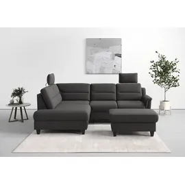 sit&more Ecksofa SIT & MORE "Farö L-Form", grau (fango), B:251cm H:90cm T:187cm, Sofas, Ecksofa, inklusive Federkern, wahlweise mit Bettfunktion und Bettkasten