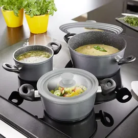 STONELINE Universal Glasdeckel, mit Silikonrand für 16/18/20 cm