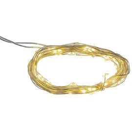 IDENA 30er Micro LED Lichterkette silber 3,2 m