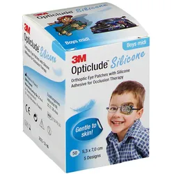 Opticlude 3M Silicone Boys maxi 5,3 x 7 cm Pflaster 50 St