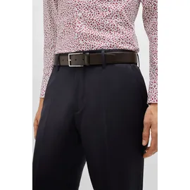 HUGO BOSS BOSS Herren Erman-L Sz35 In Italien gefertigter Ledergürtel mit Logo-Gravur auf der Schließe Dunkelbraun 100