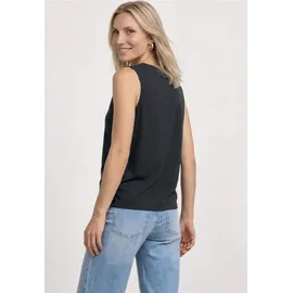 STREET ONE Silk-Look Top Schwarz 34