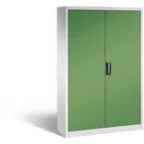 C+P Werkstattschrank | HxBxT 195x120x40cm | Lichtgrau/Resedagrün von PROREGAL