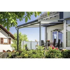 Gutta Terrassendach Premium 309 x 306 cm anthrazit / Polycarbonat opal weiß