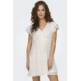 Only Minikleid Shirtkleid Unifarben Weiß 34