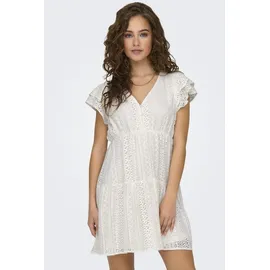 Only Minikleid Shirtkleid Unifarben Weiß 34