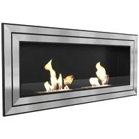 Kratki Wandkamin Bioethanol JULIET Silber