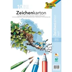 Zeichenkarton A2 10Bg weiß FOLIA 8500 120g Zeichenpapier