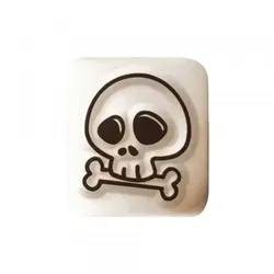 LaDot Stein - "Totenkopf" (1,5 x 1,5 cm) - Temporärer Tattoo Stempel