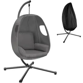 Tectake tectake® Hängesessel mit Gestell und Kissen 160kg