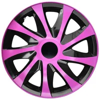 NRM Radkappe DRACO 16 Zoll in Pink/Schwarz, 16 in Zoll, (4-St) Radzierblenden für Stahlfelgen Zweifarbige Radkappen Satz 4er Set 16" rosa|schwarz