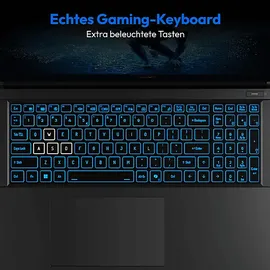 Medion ERAZER Defender P50 (MD62646) mit 165 Hz QHD Display und RGB Tastatur, Gaming Laptop, 17,3 Zoll Display, Intel® CoreTM i5 13420H Prozessor, 16 GB RAM, 1 TB SSD, NVIDIA GeForce RTXTM 4060, Schwarz, Windows 11 Home