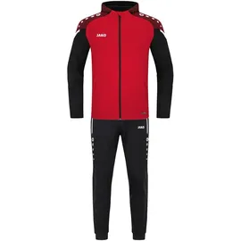 Jako Trainingsanzug Polyester Performance mit Kapuze rot/schwarz 164