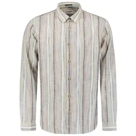 No Excess Langarmhemd gestreift Blau 3XL
