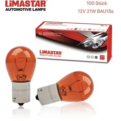 100 Stück 12V 21W BAU15s P21W Glühlampe Glühbirne Lampe Autolampe orange