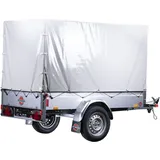 PKW-Anhänger STEMA "Basic 750 Kippsdeichsel", silber (silberfarben), KFZ-Anhänger