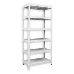 Abstellraum Regale Biedrax 40 x 80 x 210 cm weiss, 6 Fachböden