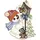 w. reuter & sohn - plauener spitze Fensterbild "Süßer Schneemann" Gr. 1, bunt (braun, grün, rot), B:21cm H:29cm, Polyester, W. REUTER & SOHN - PLAUENER SPITZE, Fensterbilder, Made in Germany