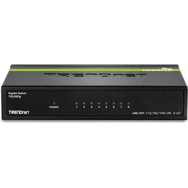 TRENDNET TRENDnet, 8port Gigabit Switch, Ethernet-Splitter, lüfterlos, 16 Gbit/s Schaltkapazität, Plug & Play