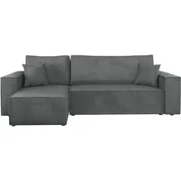 Mirjan24 Ecksofa Kobaro Cord Sofa Eckcouch Couch mit Schlaffunktion und Bettkasten Ottomane Universal, L-Form Couch Schlafsofa Bettsofa Farbauswahl (Poso 22)