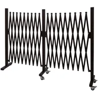 Mendler Absperrgitter 60-530 x 109 cm Braun/Aluminium