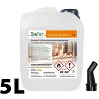 BioFair Bioethanol 100% Reiner Brennstoff - Bioethanol für Bioethanolkamin,