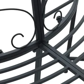 vidaXL Baumbank Ø 160 x 89 cm Schwarz