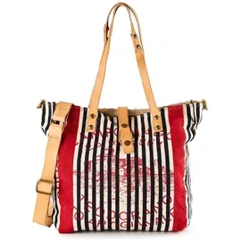 Campomaggi Shopper Canvas Red/Black/White