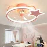 ZOMLBOF Deckenventilator mit Beleuchtung Dimmbar Kinderzimmer Ventilator Deckenleuchte LED Fan Deckenventilator Mit Fernbedienung 96W 6 Gang Moderne Deckenventilator Licht Wohnzimmer Schlafzimmer