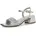 Damen Sandalen mit Absatz Elegant Kleiner Absatz Silber Silver 37