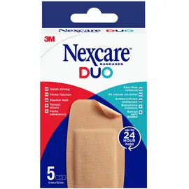 Nexcare Duo MAXI Pflaster 5,10 x 10,20 cm beige 5 St.