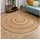 Steffensmeier Jute Teppich Goa | Rund | Wohnzimmer, Flur, Eingangsbereich, Naturfaser, handgeflochten, Sun, Größe: Ø 150 cm
